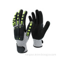 Hespax Anti-impact Cut Resistant stainless steel TPR Gloves